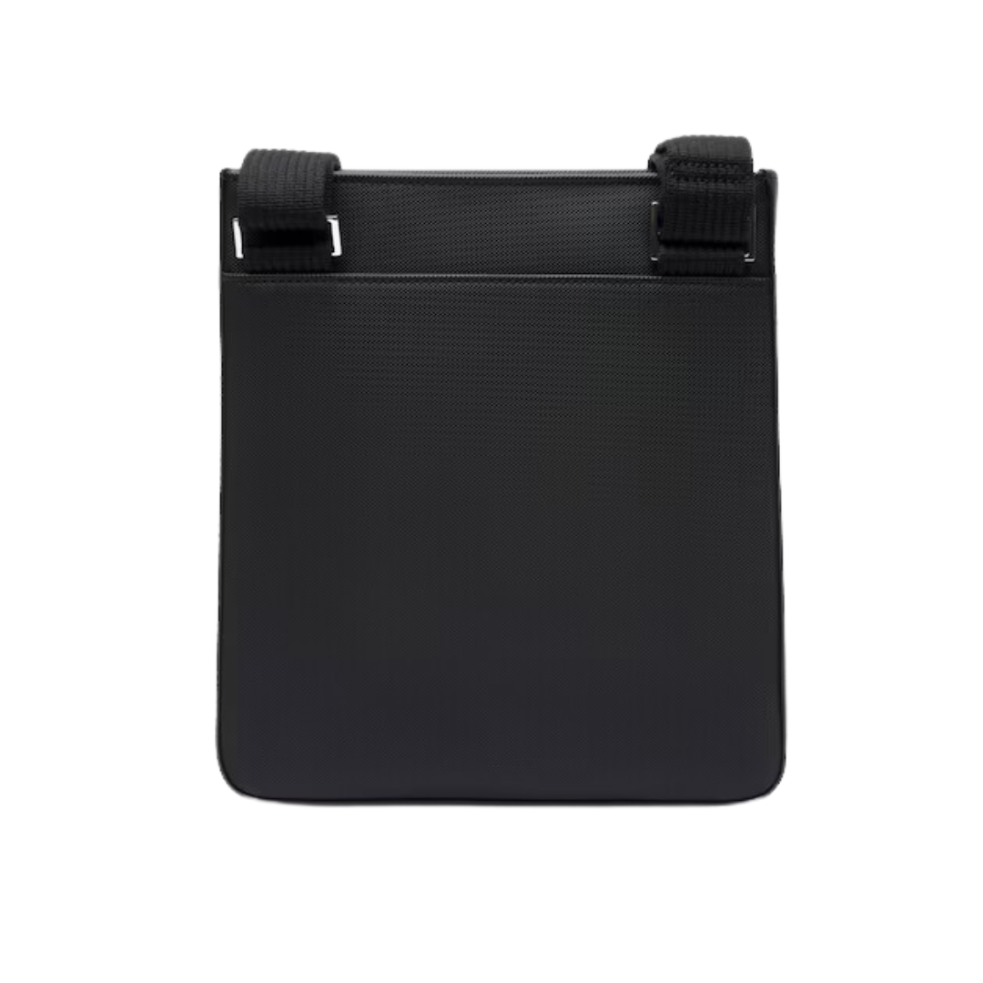 Lacoste Unisex Classic Flat Satchel, Black