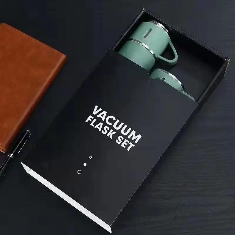 500ml Tumbler Vacuum Insulated Flask Set Stainless Steel Style with 3 pcs 240 mL coffee mugs