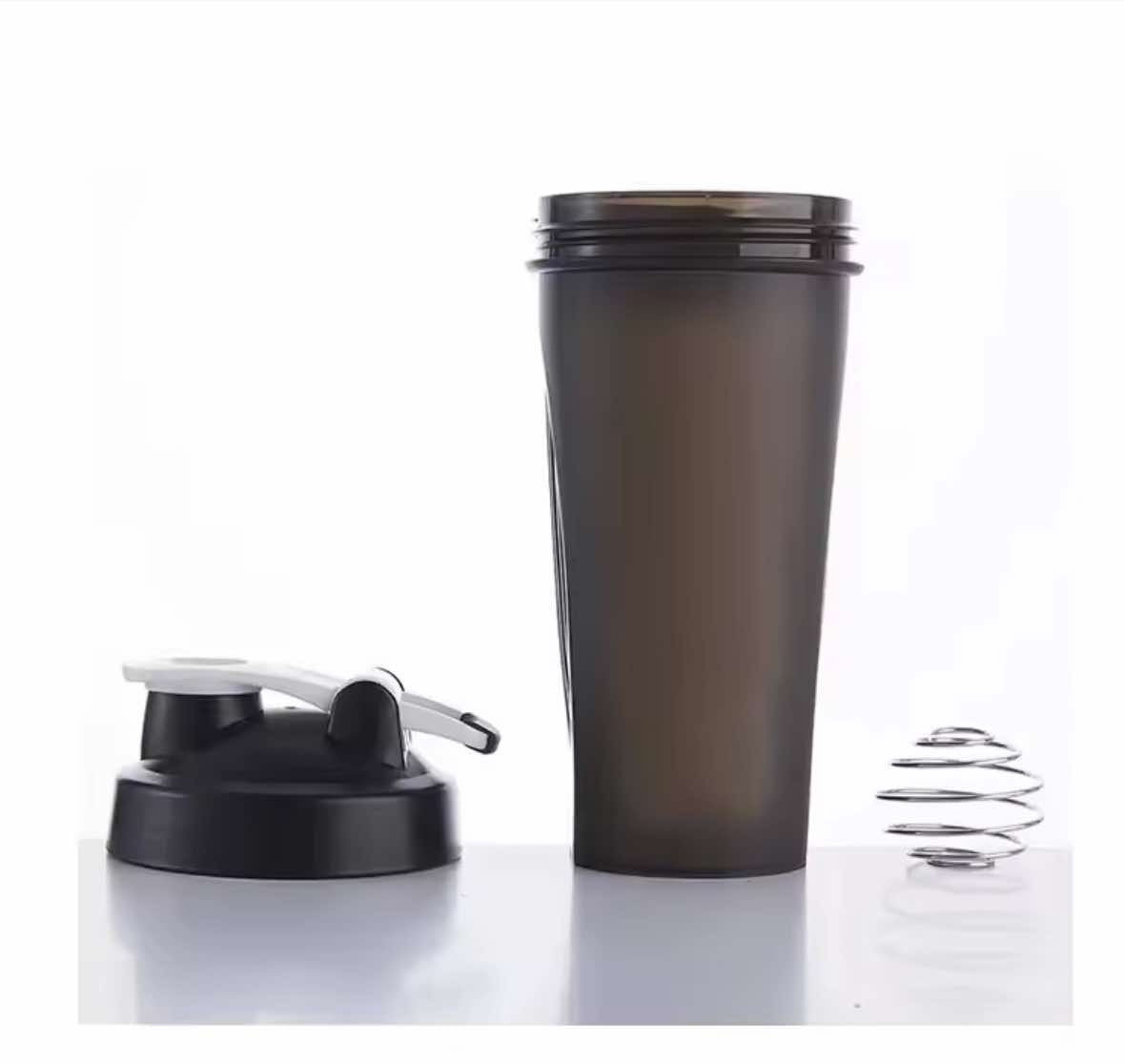 Transparent 600ml Plastic Gym Shaker Bottle