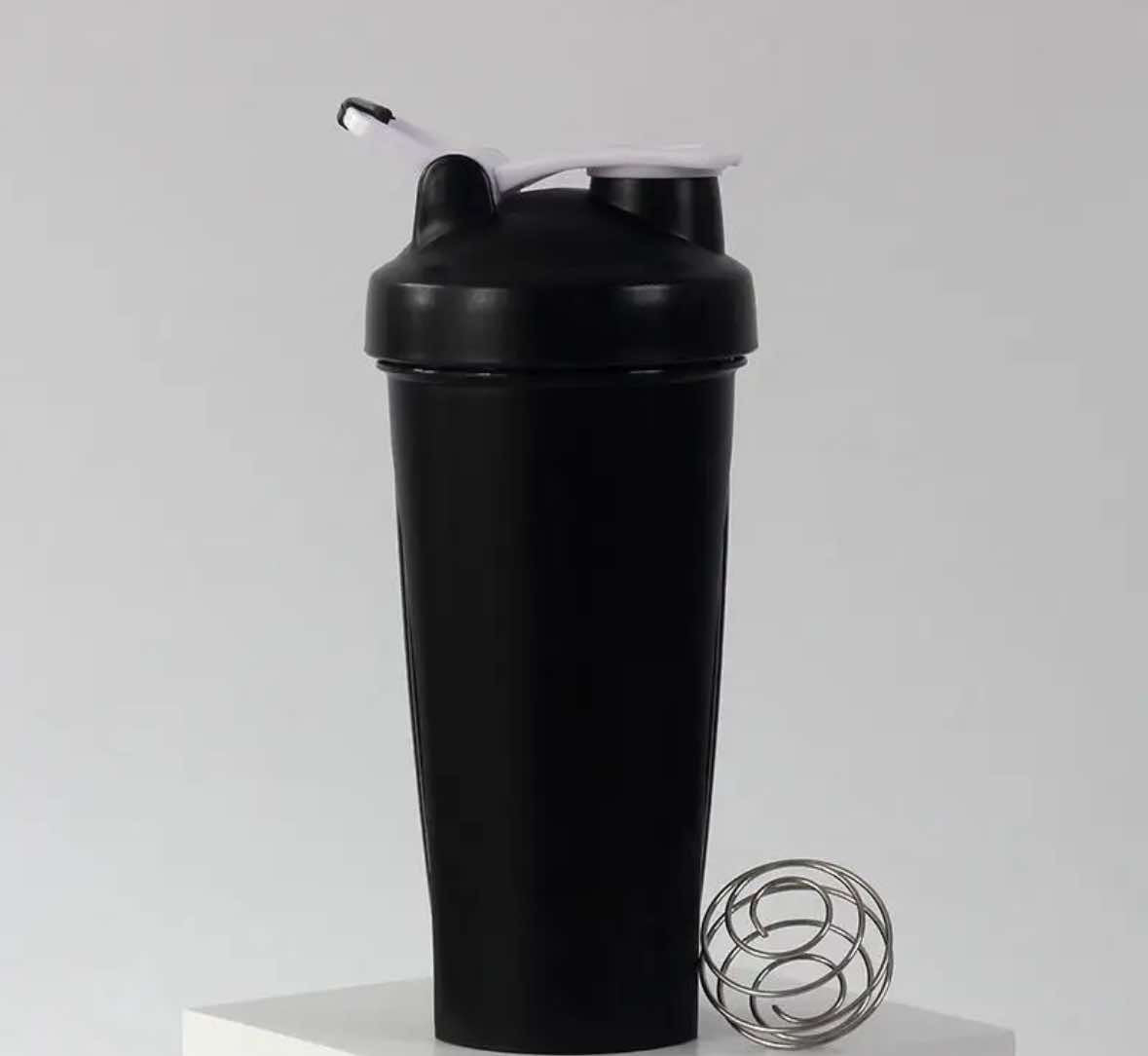 Transparent 600ml Plastic Gym Shaker Bottle