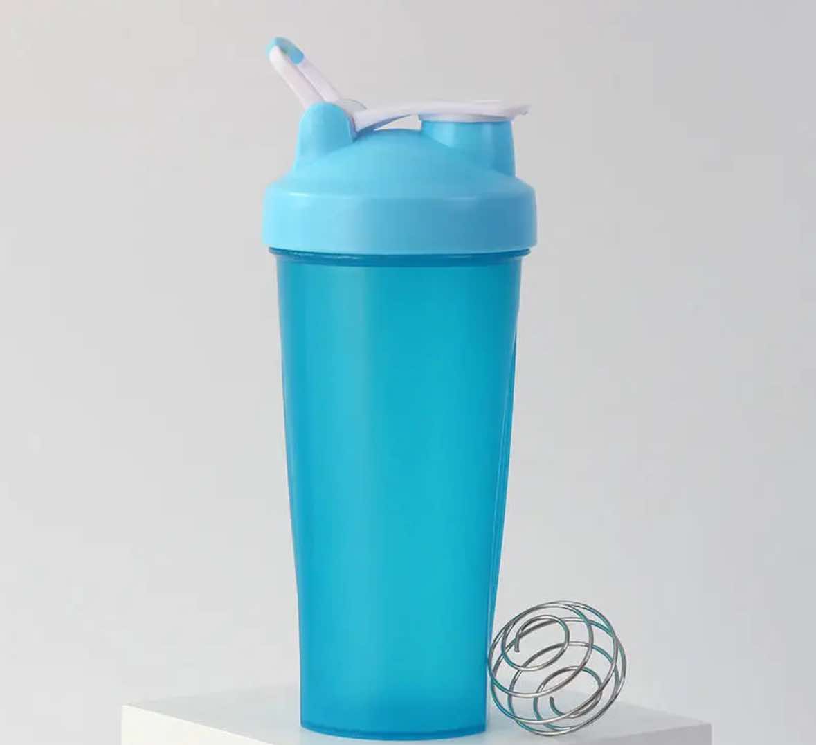 Transparent 600ml Plastic Gym Shaker Bottle