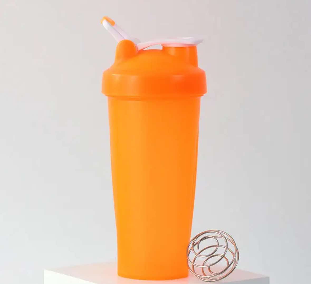 Transparent 600ml Plastic Gym Shaker Bottle