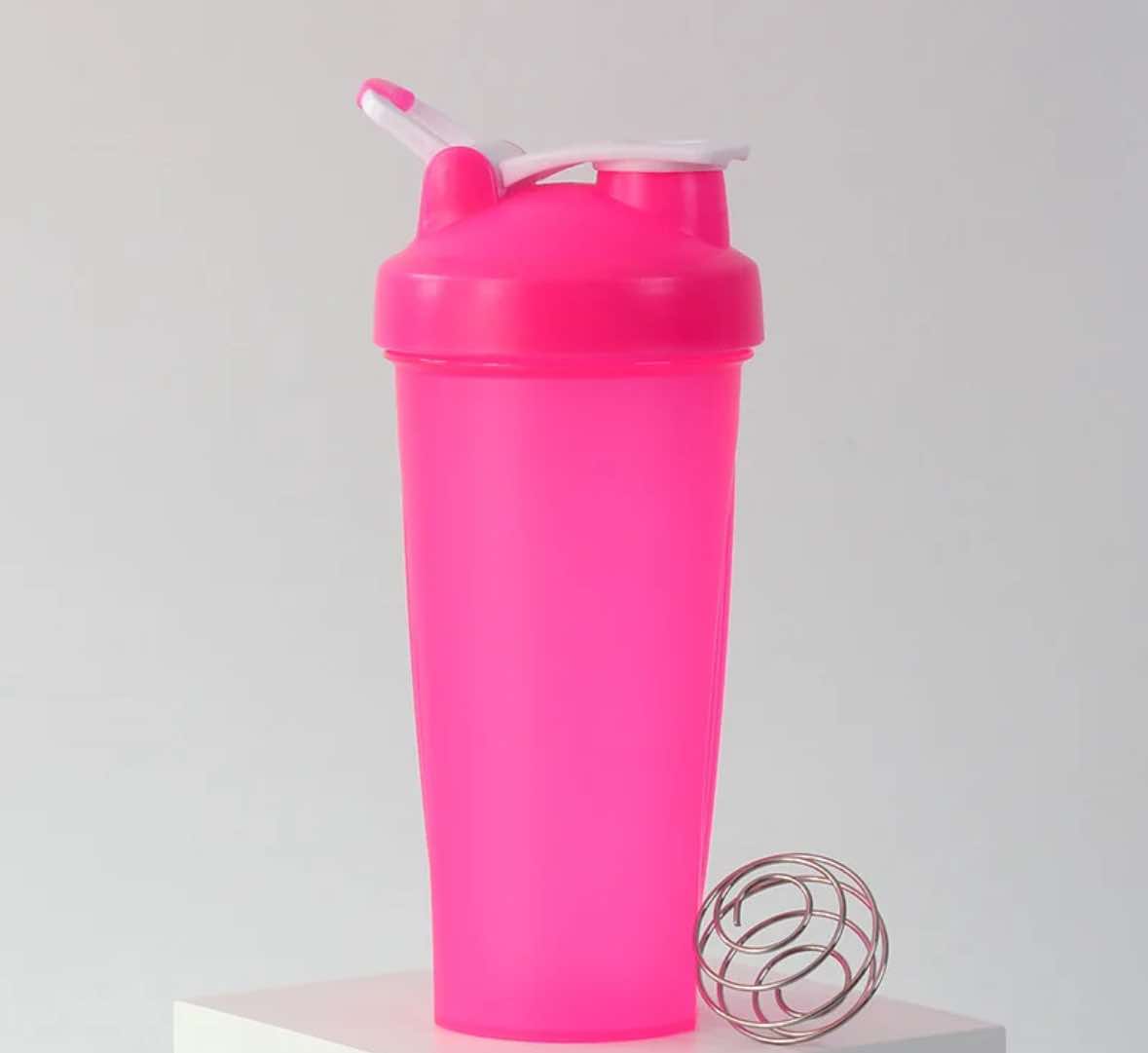 Transparent 600ml Plastic Gym Shaker Bottle
