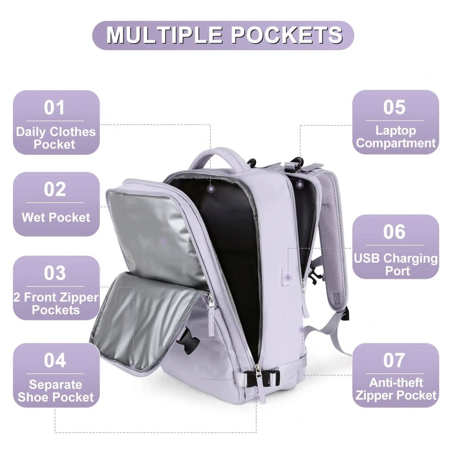 Travel Backpack for Women & Men | Waterproof Carry-On Sports & Luggage Backpack