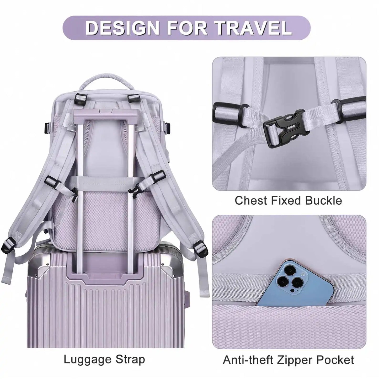 Travel Backpack for Women & Men | Waterproof Carry-On Sports & Luggage Backpack