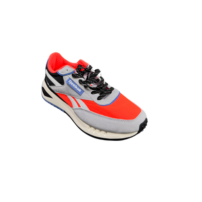 Reebok Men’s Classic Forte Racer Sneakers Shoes, Color: Gold Grey/Orange Flare/Blue Yonder