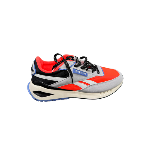 Reebok Men’s Classic Forte Racer Sneakers Shoes, Color: Gold Grey/Orange Flare/Blue Yonder