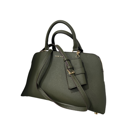 Anne Klein Textured Top Handle Satchel, Green